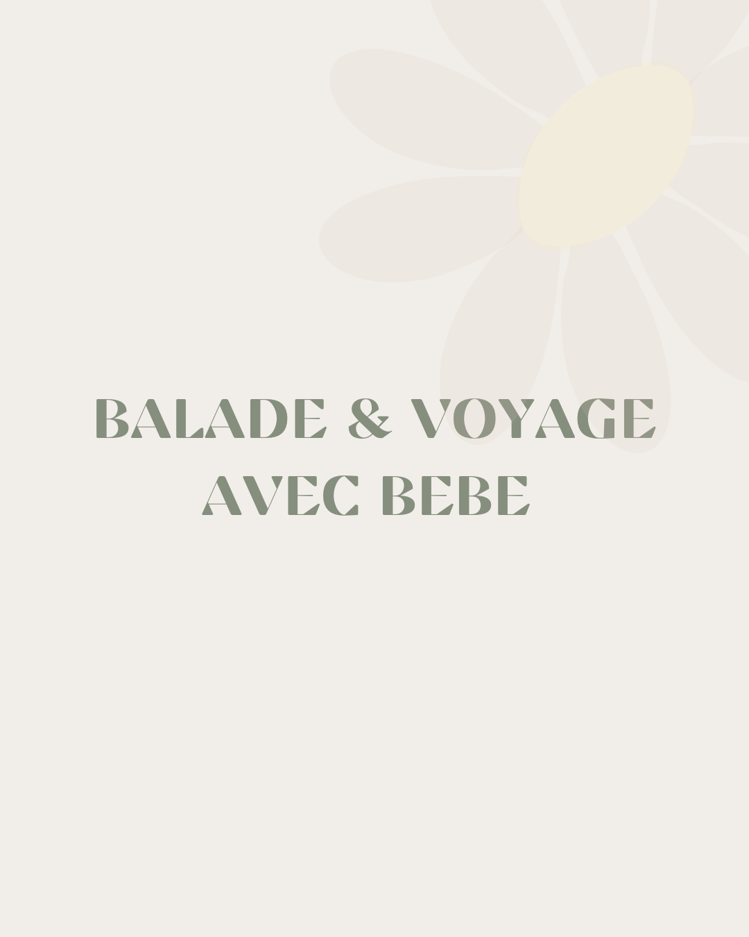 Ebook - Balade & voyage avec bébé